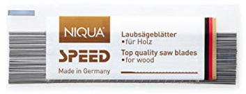 Laubsägeblätter NIQUA SPEED Holzlaubsägeblätter Nr: 1-1 Gros (144 Stück) - 0,30 x 0,77 x 130 mm - Sägeblatt Werkzeug zum Sägen von weichem Holz