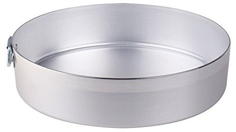 Pentole Agnelli Family Cooking Alluminio Tortiera Cilindrica con Anello, Argento, 16 cm