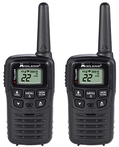 Midland® T10 X-TALKER Two-Way Radios - 22 Channels - Long Range Walkie-Talkies, 38 Privacy Codes - Best Family Camping Radio - 2 Pack