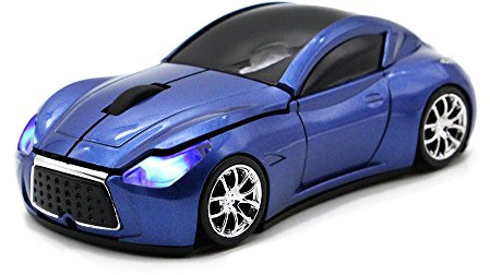 MGbeauty Sports Car Mouse Wireless Mouse Computer Mice Laptop Optical Gaming Mouse for PC MAC(Blue)