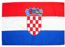 for-fans Fahne, Seidenfahne, Flag, Flagge, 90 x 150 cm Kroatien, Hrvatska, Croatia