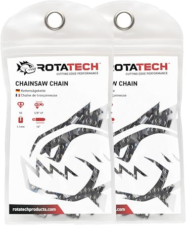 2 x Echte 35cm Echte Rotatech Kette für Kettensäge *PACKUNG MIT 2 KETTEN* geeignet für MAKITA UC3520A