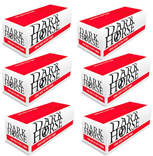 Dark Horse 10000 Zigarettenhülsen Filterhülsen mit Filter Zigaretten-Hülsen Zum Stopfen von Zigaretten mit Tabak und Zigarettenstopfer Hülsen