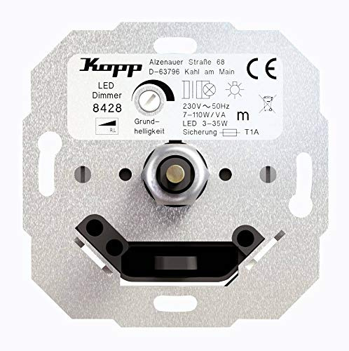 LED-Dimmer mit Druck-Wechselschalter (Phasenanschnitt), LED 3-35WLED-Dimmer mit Druck-Wechselschalter (Phasenanschnitt), LED 3-35W