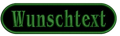 smartoutdoor Rechteckiger Aufnäher Rec3 mit stark abgerundeten Ecken - für Deinen Wunschtext - viele Farben und Größen zur Auswahl - 15x4cm - personalisiert