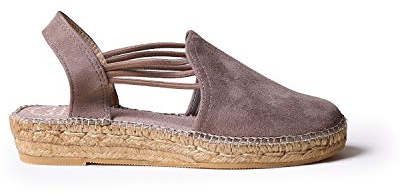 Women's suede espadrille - NURIA - Taupe, 37 EU