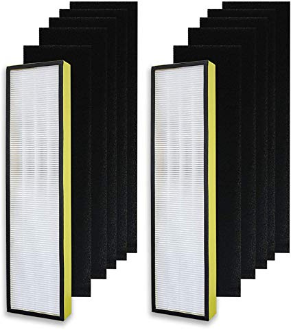 PUREBURG Replacement Filter Compatible with PureMate PM 520 Air Purifier, H13 Activated Carbon For Air Clean Dust VOCs Odor - 2 Set & 10 Pre-Filters