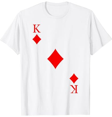 Spielkarte Karo König King Poker Kartenspiel Karneval Kostüm T-Shirt