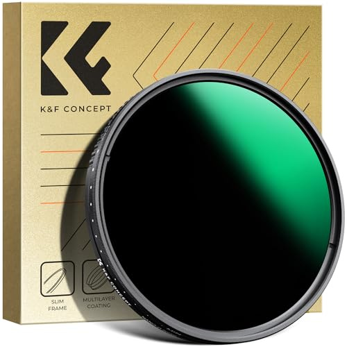 K&F CONCEPT Variabler ND Filter 55mm ND3-ND1000 Graufilter (1.5-10 Blenden)
