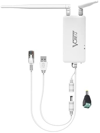 VONETS Industriel 2.4GHz Serveur de Port série WiFi Pont Routeur sans Fil Répéteur Ethernet, Hotspot Signal Extender pour dispositifs médicaux, Caméra IP, PLC, télescope, équipement réseau VAP11S-232