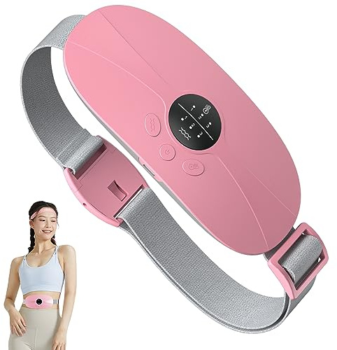 Almohadilla Térmica Menstrual, KBCASE Portátil Cinturón de Calentamiento Eléctrico Inalámbrico Almohadilla de Calefacción 3 Modos de Masaje para Período Menstrual Alivio del Dolor de Espalda