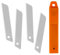 Nutabevr Lot de 100 Standard Duty Lame rechange pour cutter, couteau de poche universel pour cutter 18 mm, lames cassables et interchangeables, résistant et ultra pointu cutter lames couteau