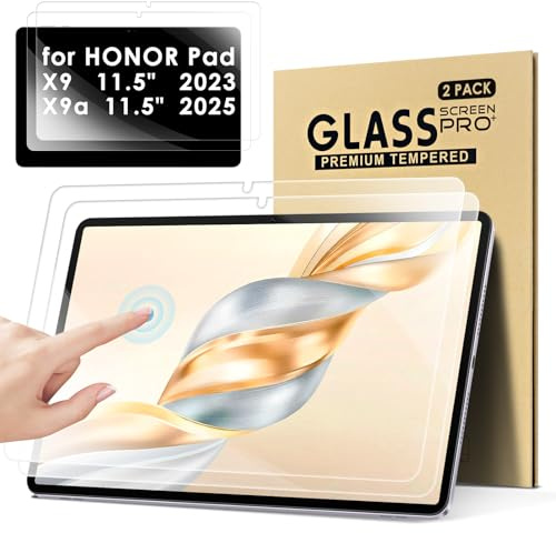 KATUMO 2 Pack Screen Protector for HONOR Pad X9a / Honor Pad X9 11.5 inch | HD Clear, Scratch Resistant, Tempered Glass Film