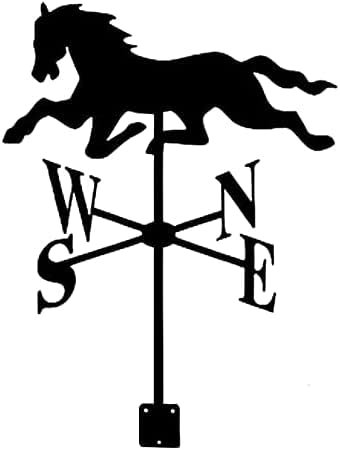 Windfahne Metall Wetterfahne Edelstahl Pferd Windfahne Tier Dekoration Wetterfahne Messwerkzeug Windrichtungsanzeige