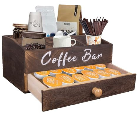 Guolich Organisateur de café - Boîte de rangement multifonction pour thé et accessoires de café