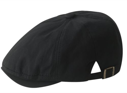 KeepSa Herren Baumwolle Tellermütze Schirmmütz Flatcap Baskenmütze Newsboy | Schiebermütze Cap Irische Stil Hut,weiches Futter, gebogener Schirm,geeignet für Alltag Autofahren und Golf Campen, Klettern