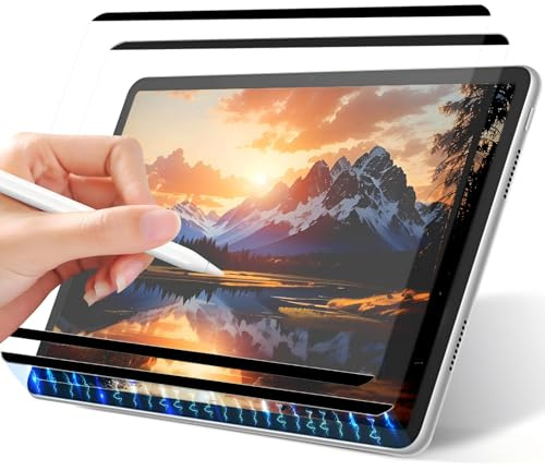 Protector Pantalla Papel Magnéticos para iPad Air 11'' M3/M2 2025/2024 | 2 Piezas Película de PET Mate, Antirreflejo, Antihuellas, Escritura y Dibujo como en Papel