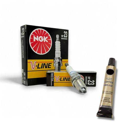 4x Zündkerzen V-Line passt für Opel Corsa C 1.2/1.6/1.8 Bj. 2000-2006 + Kupferfett