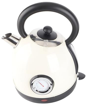 Bouilloire électrique avec Thermomètre, Bouilloire Bouillante Puissante pour la Maison, la Cuisine et le Bureau (Beige)