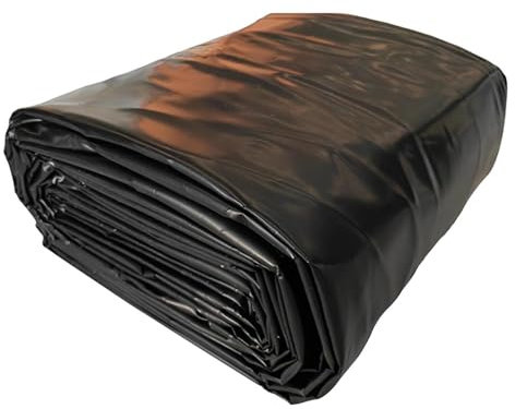 MVXBICIA Revêtement de bassin Koi – Matériau en polyéthylène haute densité durable pour cascades, ruisseaux, fontaines – Membrane de jardin imperméable – Peau de bassin (0,2 mm, 6 x 7,5 m)