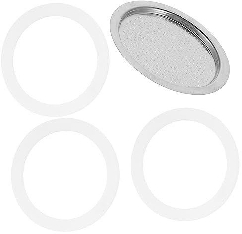 KOCKSHION 1set Guarnizioni Silicone Per Caffettiera Acciaio Inossidabile Tazze Facili Da Sostituire Ricambi Pratici Per Macchine Da Caffè e Espresso Utilizzo Lungo Termine