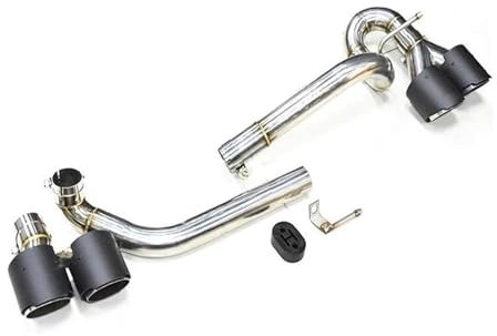 Auspuff Schalldämpfer Für B&MW 5 Series E60 520i 523i 525i M5 Heckstoßstange Quad-Auspuffanlage Schalldämpfer Heckkehle Auto-Auspuff-Endrohr(Carbon Fiber)