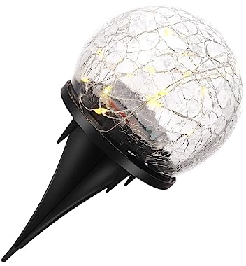 BESPORTBLE Solar Crack Ball Lamp Outdoor Solar Ground Light Led Garden Spot Lights for Garden Pathway