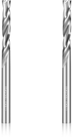 1/8 Flat Bottom Drill Bits, 2Pcs Solid Carbide Drill Bits, Tungsten Drill Bit Set, Metal Drill Bit Set for Hardened Stainless Steel Steel Cast Iron Alloy Copper, High Precision CNC Jobber Drill Bits