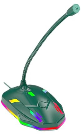 Genérico Microphone d'ordinateur USB, Microphone de PC, Microphone à condensateur pour PC, Microphone USB pour conférence, Plug & Play, Cou réglable à 360 degrés, Technologie Canc