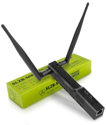 SLZB-MR1U - Coordinador de Puerta de Enlace Zigbee 3.0 a Ethernet, USB y WiFi con PoE, Puerta de Enlace Universal para Asistente doméstico/Zigbee2MQTT/ZHA, Adaptador USB inalámbrico Zigbee 3.0