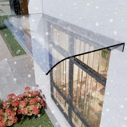 Tenda da sole in policarbonato per porte d'ingresso e finestre, copertura per patio esterno, protezione da pioggia e neve, riparo invisibile trasparente per giardino e negozio
