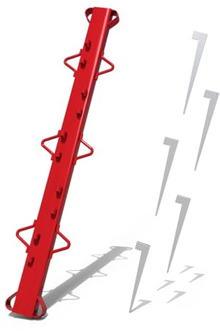 Heavy-Duty Woven Wire Fence Stretcher Bar, 4.4ft with 5 Wedges for 5” Mesh Fencing, Professional Grade Tension Tool for Farm, Ranch, and Construction