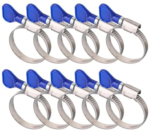 Fit for High Pressure Applications Adjustable Hose Clamps 10 Pieces Hose Clamps Effortless Installation High Clamping Force