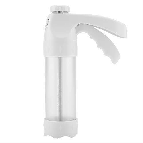 WOHPNLE Máquina para hacer galletas con prensa de galletas, pistola prensadora de galletas de acero inoxidable con 12 discos para galletas, 6 boquillas de crema, pistola para decor