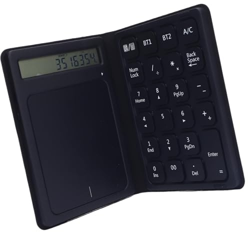 Lazmin112 Pavé Numérique 23 Touches, pavé Numérique sans Fil avec Calculatrice et Tactile, Portable Pliable 3 en 1 pour, OS X, Tablette, Ordinateur Portable, PC