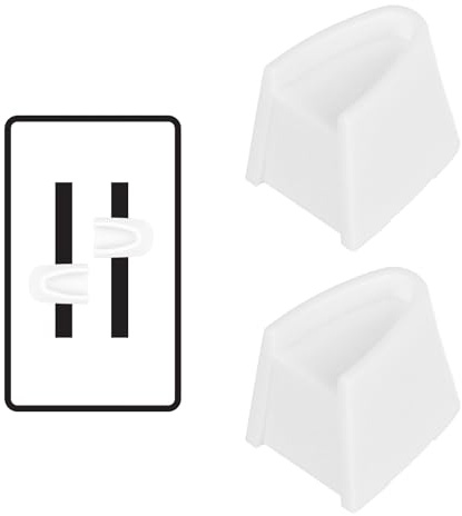 Fukaisu 2pcs Dimmer Switch Knob Replacement, Ceiling Fan Control Slider Knobs Light Switch Button Replacement Compatible with Lutron for Fan Speed & Light Control (White)
