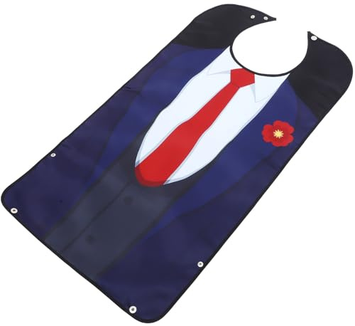 ROMISBABA Bavoir Imperméable pour Adultes Seniors en Polyester, Facile à Enfiler et Retirer, Protège les Vêtements Quotidien, Usage Journalier