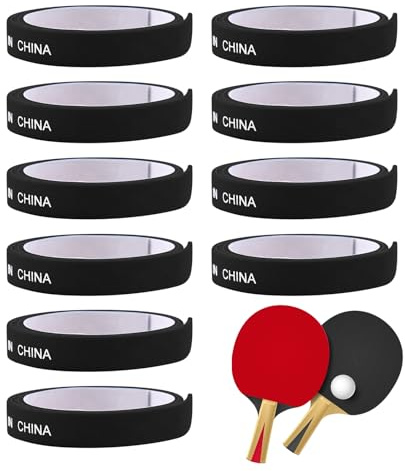Cinta de raqueta de tenis de mesa genérica – banda de protección lateral, cinta de 12 mm, protección de borde adhesivo, equipo deportivo | banda de cojín de hoja para mate