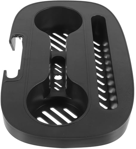 KICHOUSE Portavasos para Tumbona de Plástico Negro, Bandeja Estable y Fácil de Transportar para Uso Diario y Camping