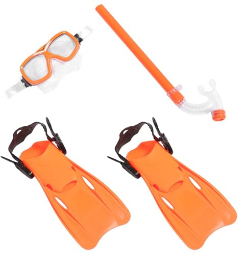GETAJGHSD Schnorchelausrüstung Satz für mit Schnorchelmaske Flossen und Trockenschnorchel Geeignet für Schwimmen und Schnorcheln im Offenen Gewässer Ergonomisch und Leicht
