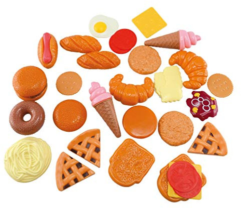GOWI Spiel-Lebensmittel für Kaufladen oder Spielküche (Gebäck 33tlg)