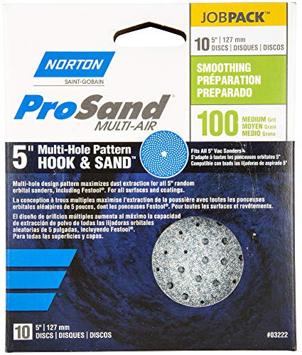 Norton 3308236 - Dischi abrasivi, 12,7 cm, grana 100, confezione da 10