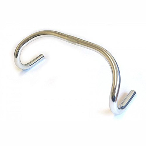 Cycle Div Lenker, 25,4 mm Durchmesser, 420 mm Breite, Aluminium, für Fixie-Fahrräder, Silber