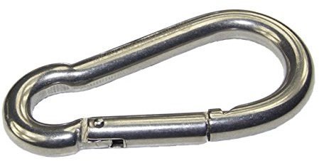 KAMERO 10 Stück Edelstahl V4A, Karabinerhaken, 3x30mm, rostfrei, Schnapphaken, Schnapper,