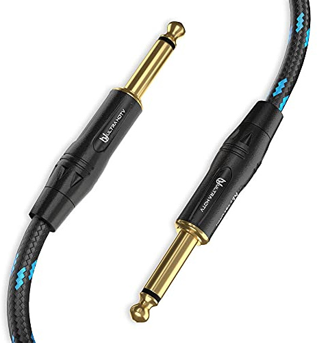 Ultra HDTV Premium 6,35mm Instrumentenkabel - 12,5 Meter Mono Klinkenkabel Gitarrenkabel mit 6,35 mm auf 6,35 mm Klinkenstecker