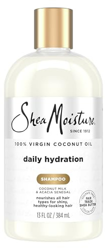 Shea Moisture Daily Hydration Shampoo Virgin Coconut Oil for All Hair Types Sulfate-Free 13 oz