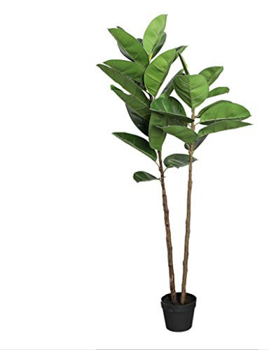 PIAOLING Übernatürlicher Simulationsbaum Outdoor Große Künstliche Baum Simulation Gummibaum Künstliche Pflanze Wohnzimmer Dekoration Simulation Bonsai Grün Hauptdekoration im Freien (Größe : 130cm)