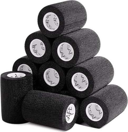 Inksafe Haftbandage – 12 Rollen x 7.5 cm x 4.5 m Erste Hilfe Sport Wrap Haftbandage, Pet Vet wrap selbst den Verbände
