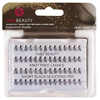 Cils individuels - Cils individuels sans nœuds - Pour un aspect naturel œil de chat - Faux cils duveteux - Cils individuels russes (courts 8 mm)