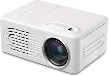 LIUXIUER Projecteur Mini Projecteur Projecteur À La Maison De Mini Projecteur Portatif De LED Soutenant La Projection 1080P HD Appropriée Aux Jeux De Divertissement À La Maison De Cinéma,Blanc